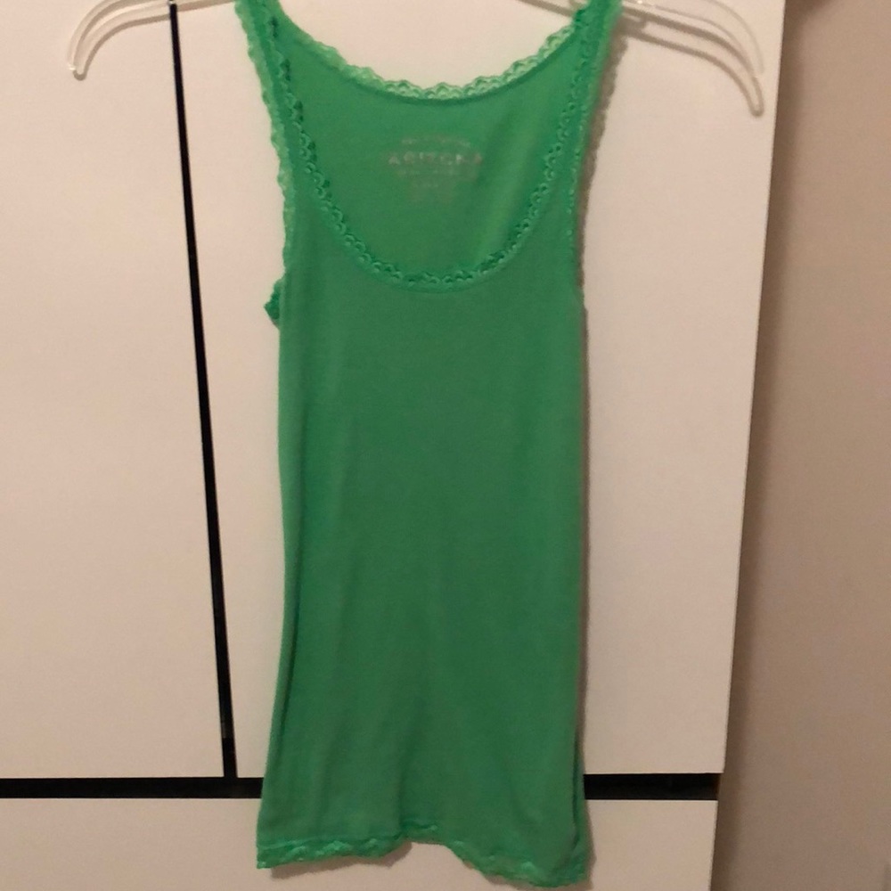 Lime Green Lace Tank Top
